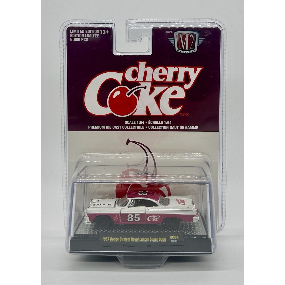 M2 Machines Cherry Coke 1957 Dodge Custom Royal Lancer D500 1:64 NEW